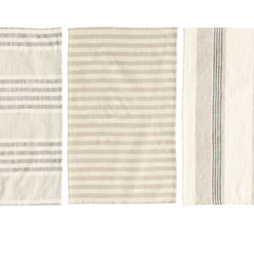 STRIPED NATURAL T-TOWEL