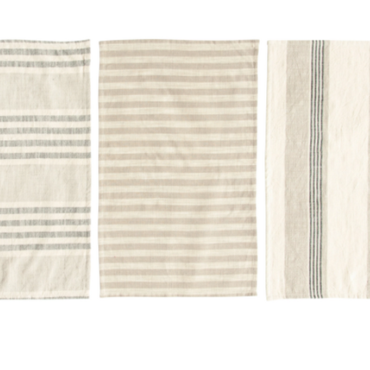 STRIPED NATURAL T-TOWEL